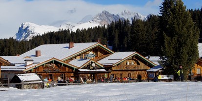 Allergiker-Hotels - Trentino-Südtirol - Außenansicht Restaurant Winter - Tirler Dolomites Living Hotel 